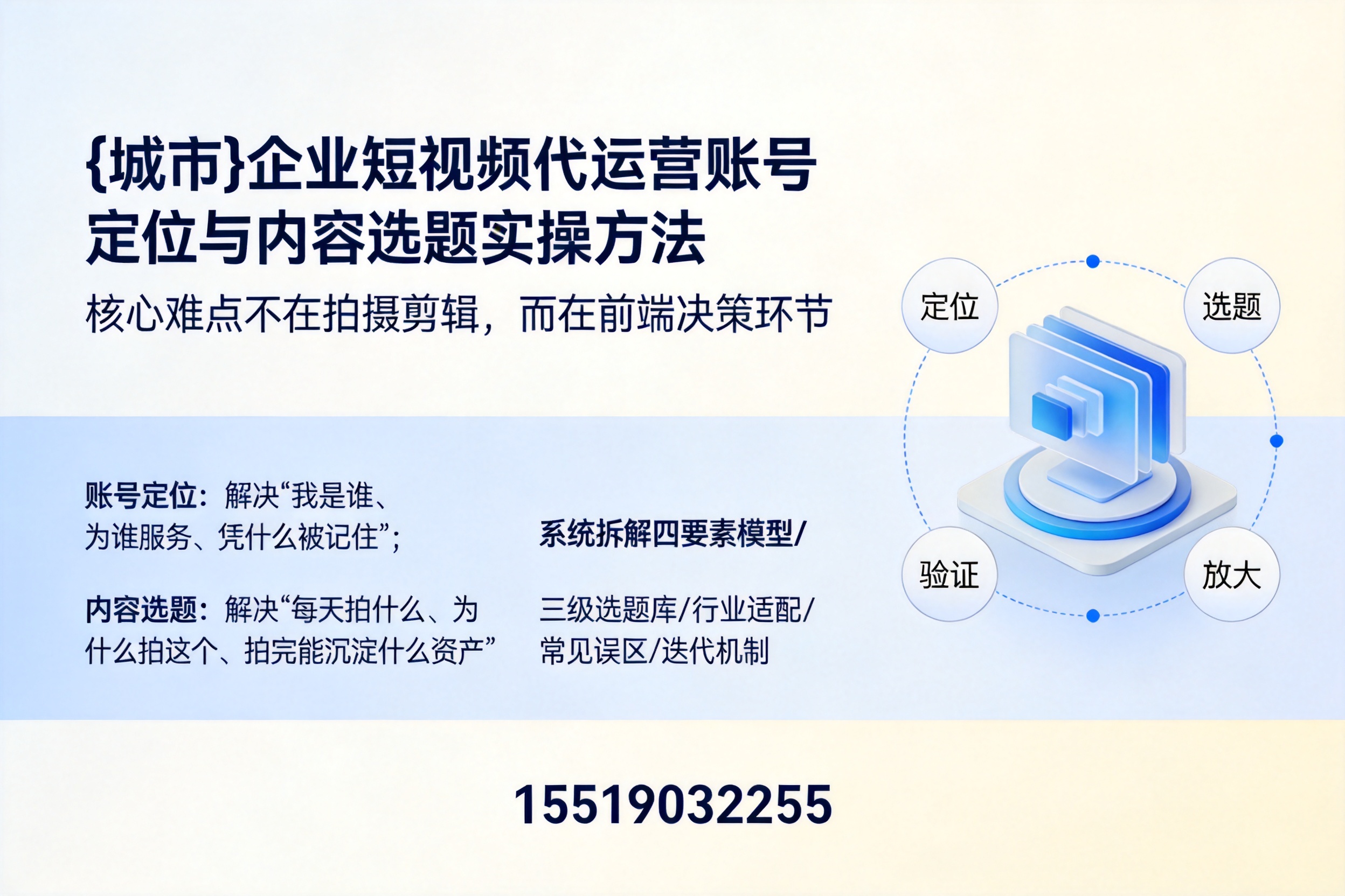 保定企业短视频代运营账号定位与内容选题实操方法