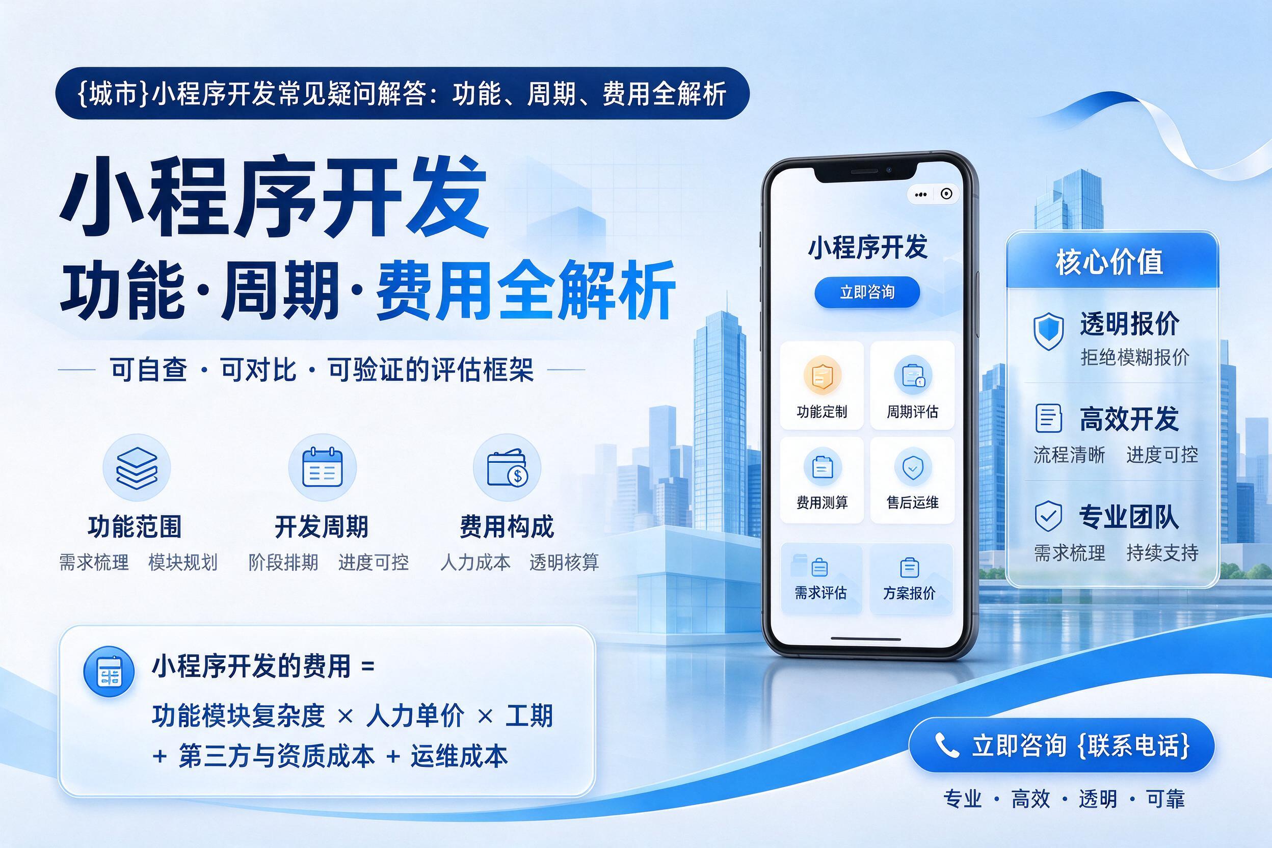 保定小程序开发常见疑问解答:功能、周期、费用全解析